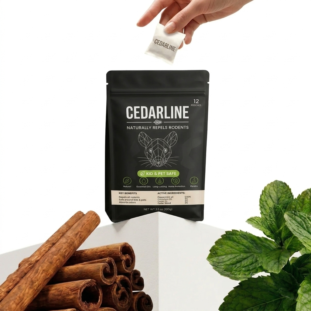 Cedarline pouch with cinnamon and peppermint